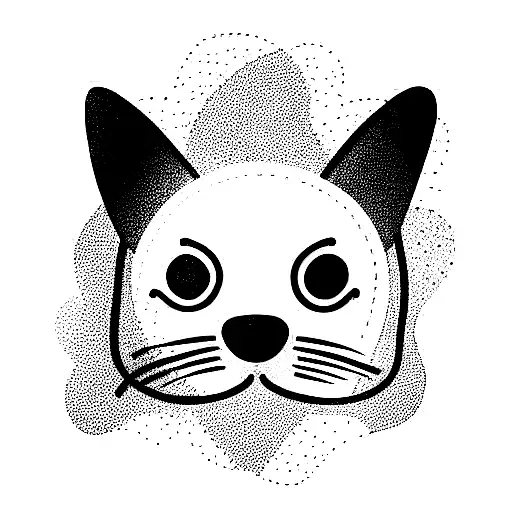 A Single Line Tattoo Of A Curled Dog Tail