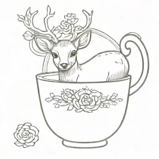 A Deer In A Victorian Teacup