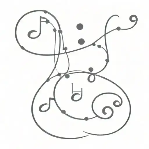 Aries Constellation Intertwined With Musical Notes