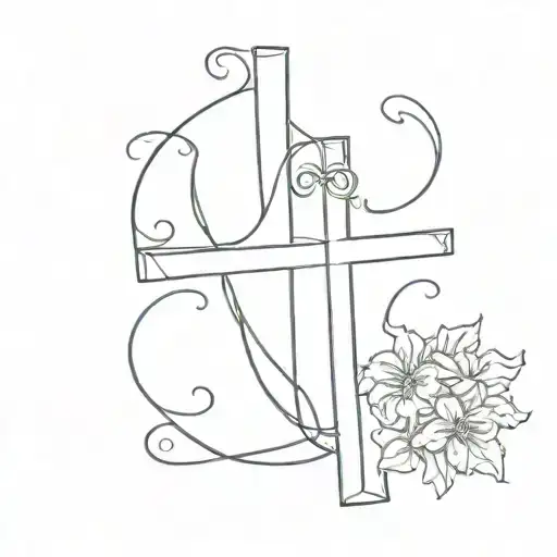 Cross With The Word Aubrey In The Cross