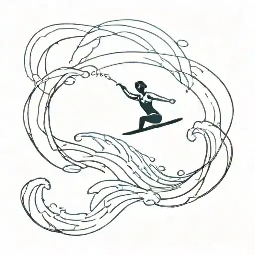 Person Floating In Water Waves