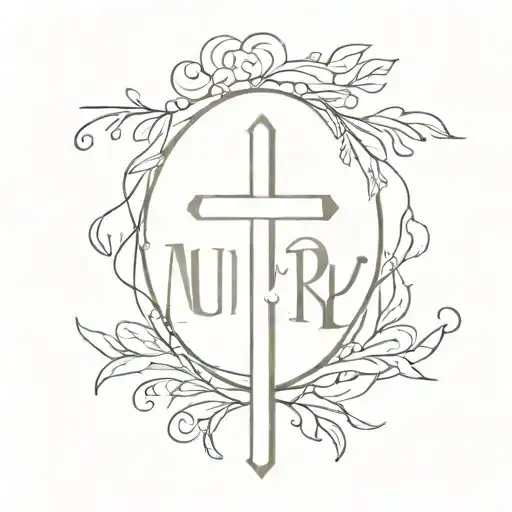 Cross With The Word Aubrey