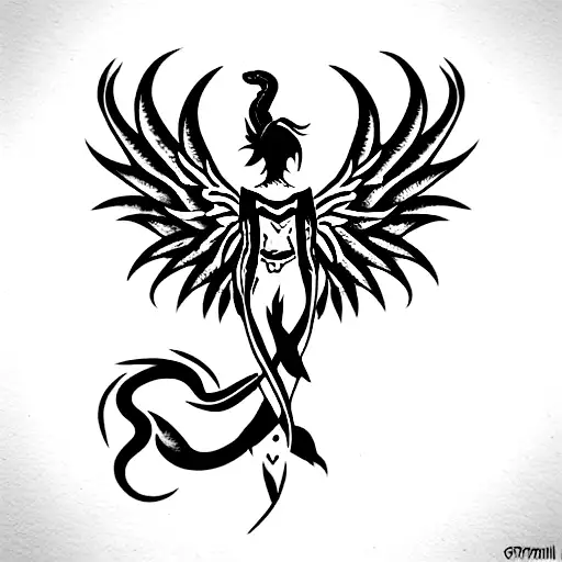 Feminim Dragon With Wings