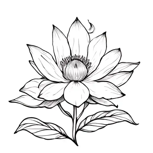 Lotus And Jasmine Flower In One
