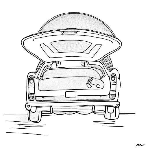 A Car With A Full Moon In The Trunk - One Girl