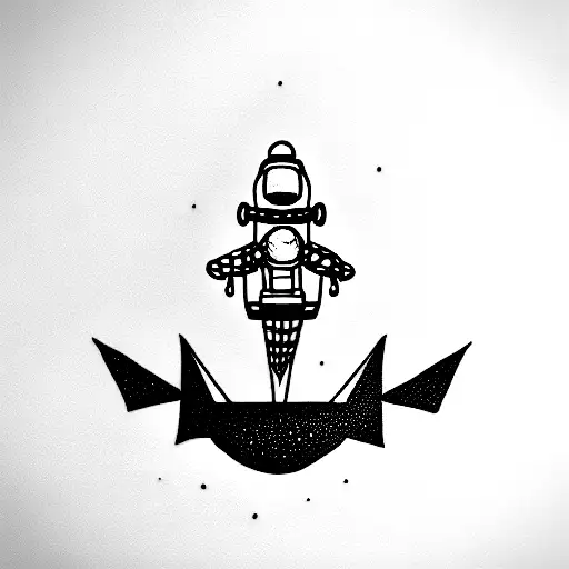 Astronaut Anchor And Airplane