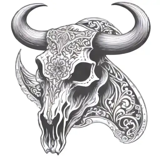 Bull Skull Who Has Blood