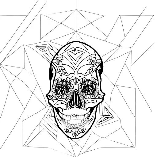 Funny Skull Triangles Background