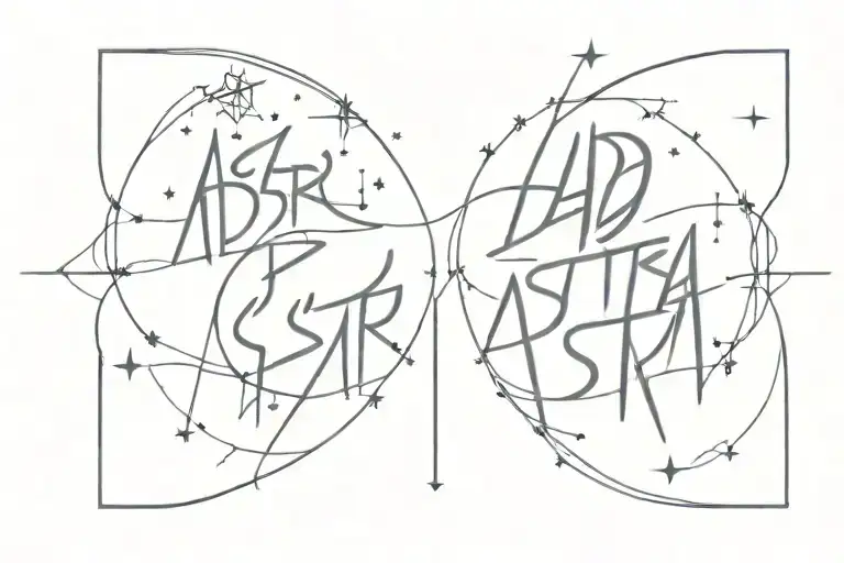 Per Asepra Ad Astra Lettering