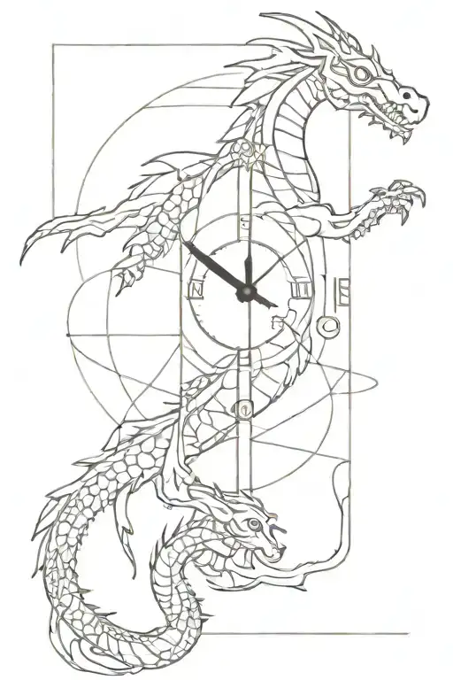 Sea Dragon With Sand Clock