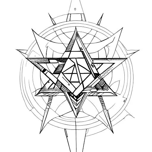 Supernatural Tatto Pentagram Cyberpunk