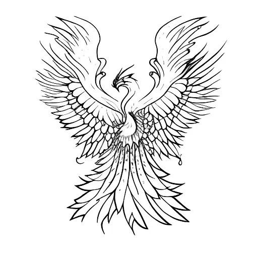 Ailes De Phoenix Dans Le Dos