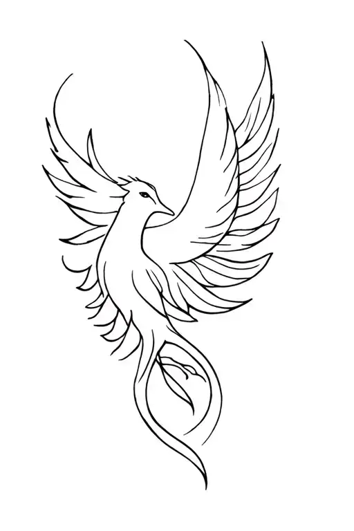 Pheonix And Leaf Intertwined