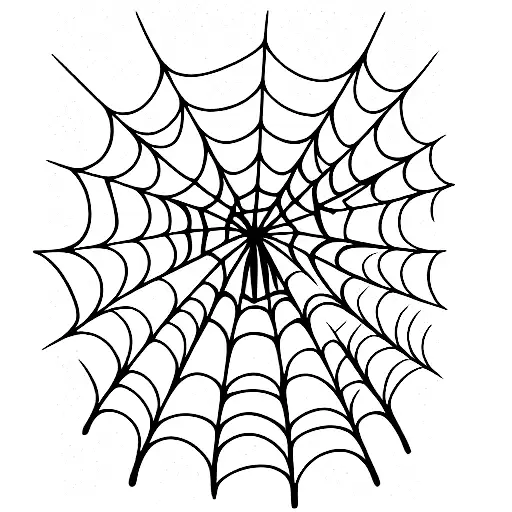 Spiderweb With Spider Hanging Below For Elbow