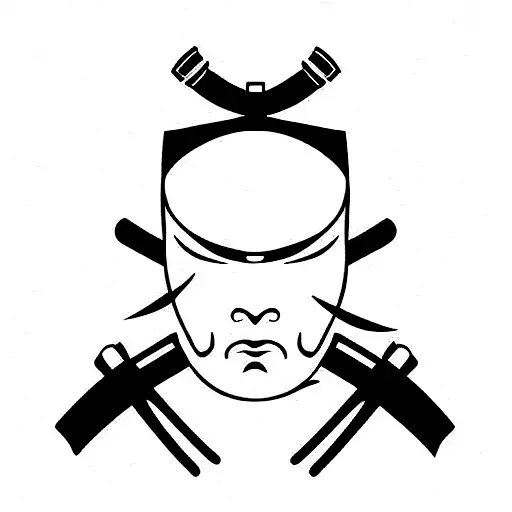 Casco Samurai Con Katana