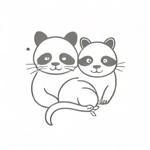 Cat And Panda