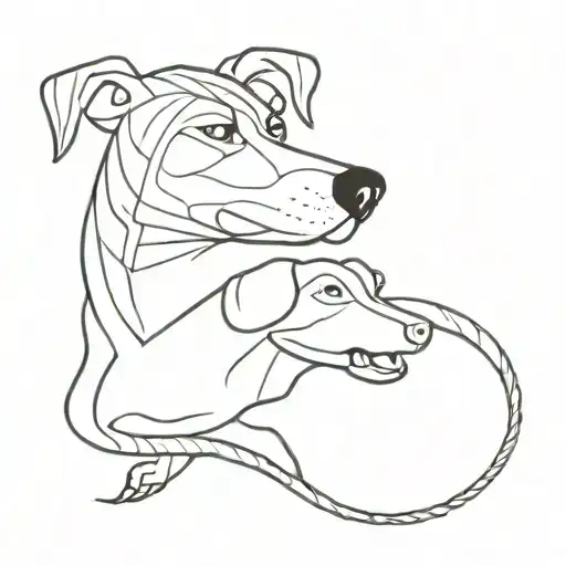 Dog With Snake And Pig