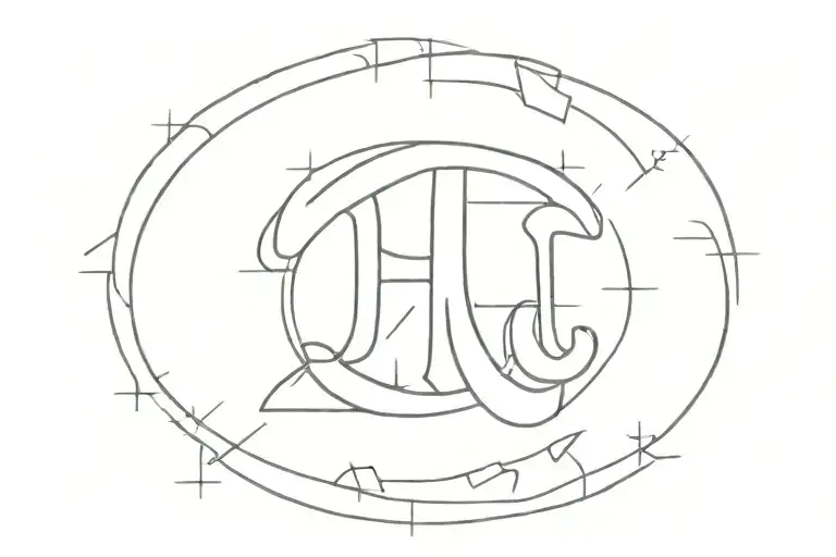 Pi Symbol Incorporated With Left Turn Road Sign Incorporated