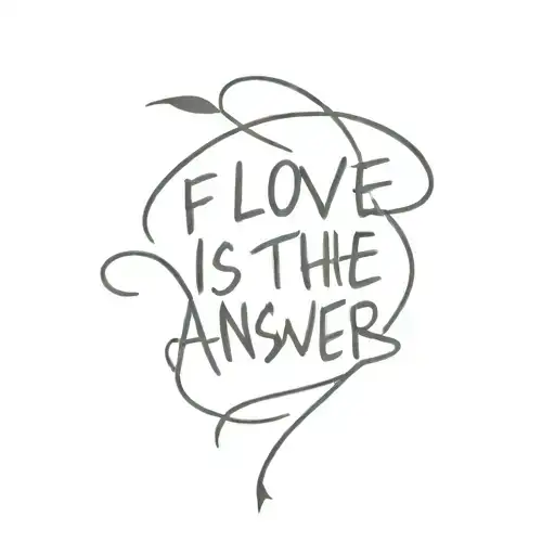 'If Love Is The Answer Hold On' Text