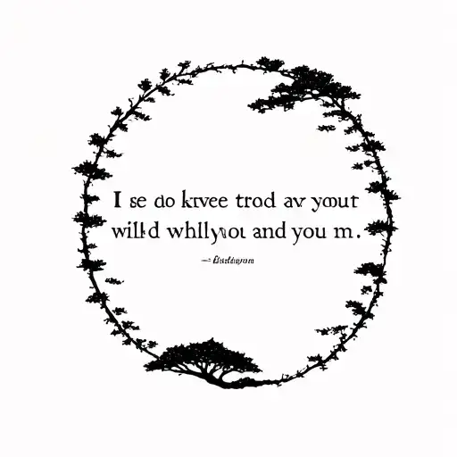 Trees Surrounding A Quote