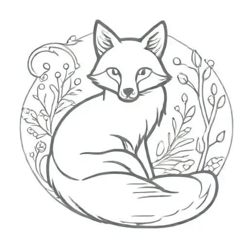 Fox With The Initials Mnr Hidden