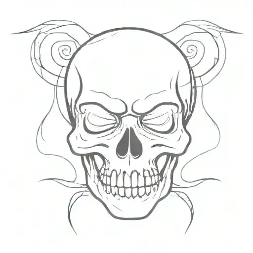Skull With A Winking Face