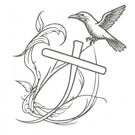 A Cross Looks Like A Dagger With A Bird On The Top