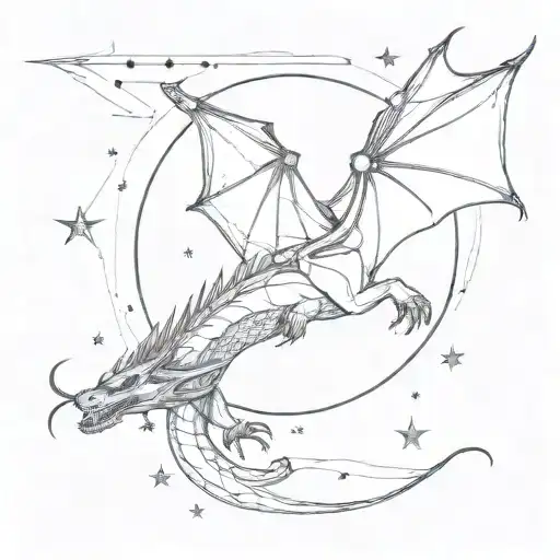 Changing The Face Of The Dragon And Making The Stars Line Out The Constellation Of Sagittarius