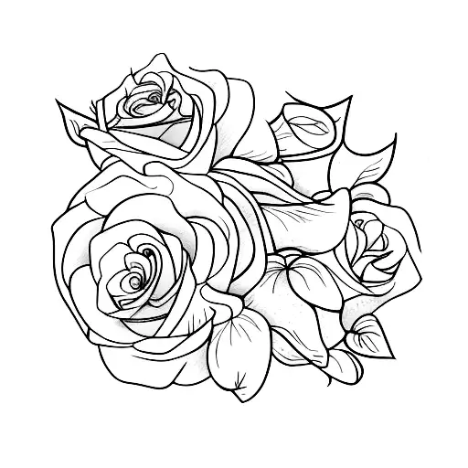 Tiny Honeysuckle And Rose