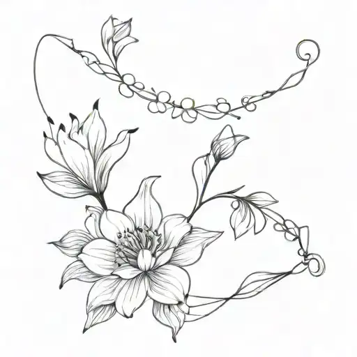A Bracelet Of Flowers That Seamlessly Flow Into A Phrase