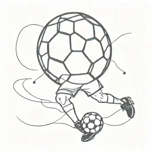 A Minimalist Illustration For The Love To Soccer