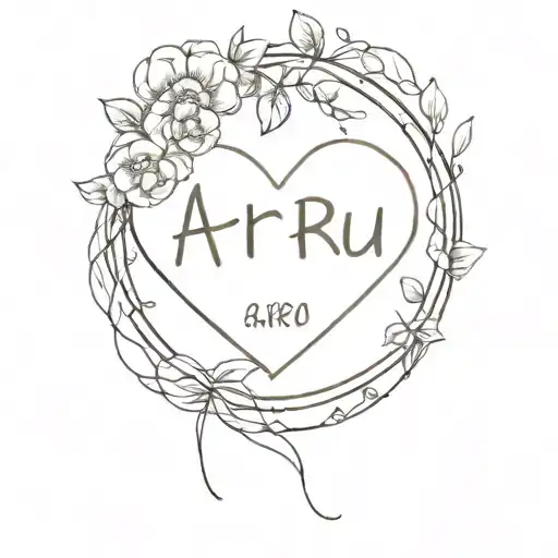 Name Aru In Hidden Way To Represent Your Love