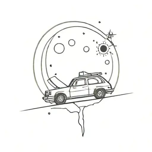 Car And Moon