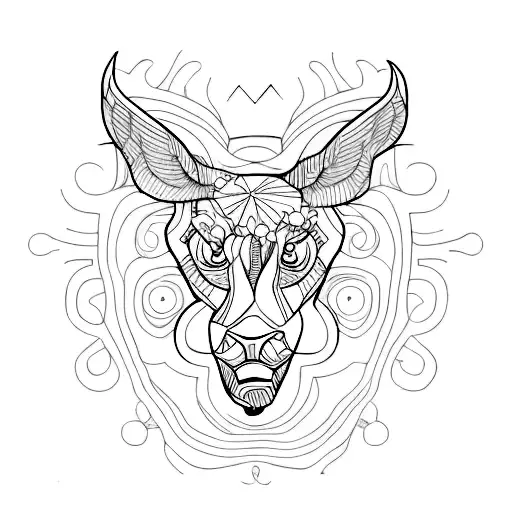 A Minimalist Tattoo Of A Pencil Sketching An Animal