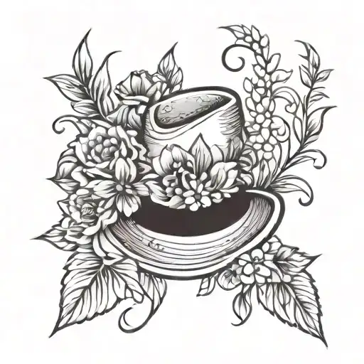 Fedora Line Flower Bouquet