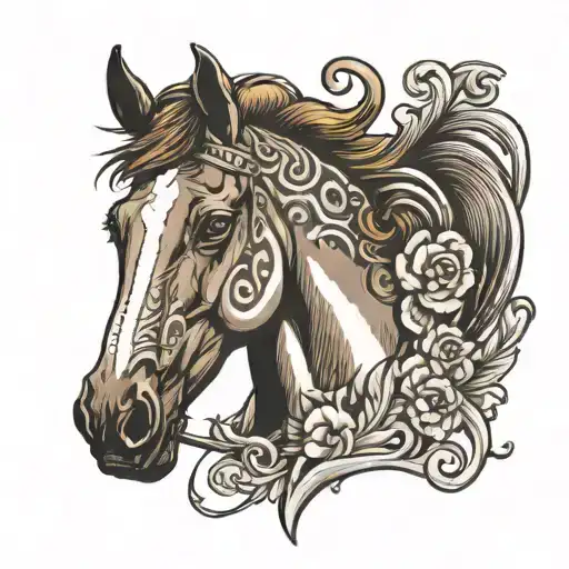 Horse Looking Straight Into Camera