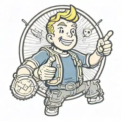 Fallout Vault Boy Showing Thumbs Up