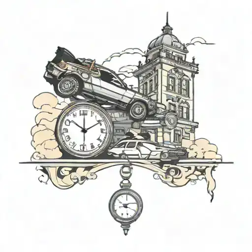 Back To The Future Clock Tower Surrounded