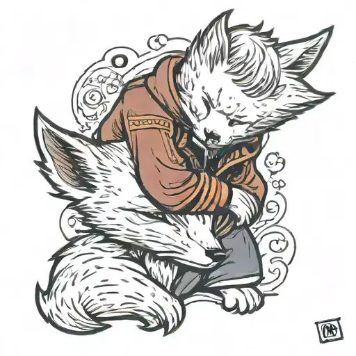 Little Prince From 2015 Cartoon Hugging Fox Close-up Picture