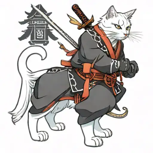 Samurai Obeys White Cat