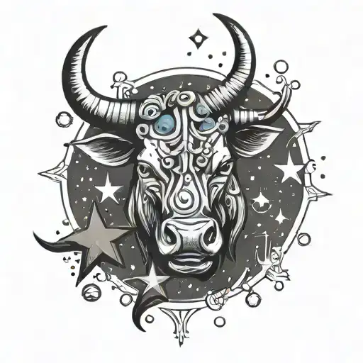 Taurus Bull And Star Constellation