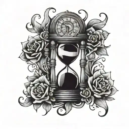 Black Hourglass Filled