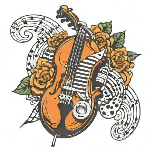 Incorporate A Music Notes And A Lamborghini Logo In A Nice Design