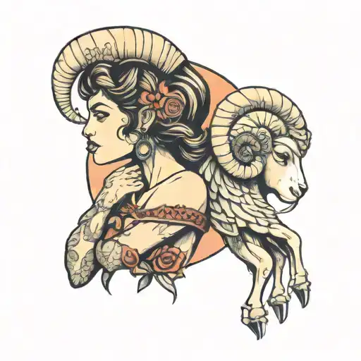 Gemini Woman Holding Ram