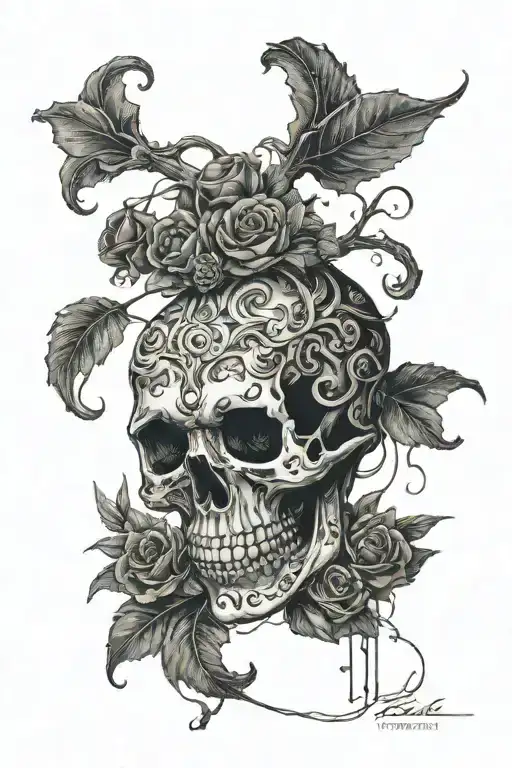 Salvador Dali Style Skull