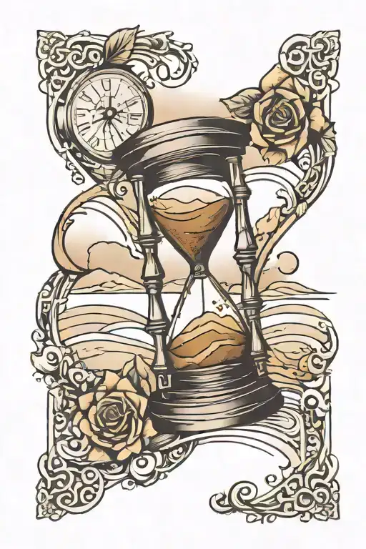 Hourglass Disappearing In The Sand