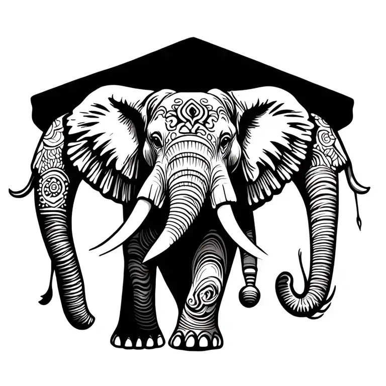 African Elephant Standing