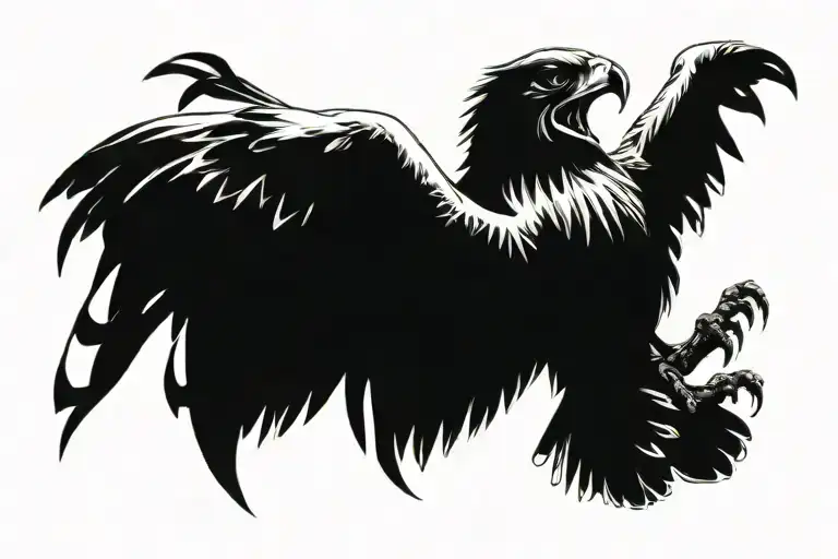 Skeleton Of A Hawk Flying