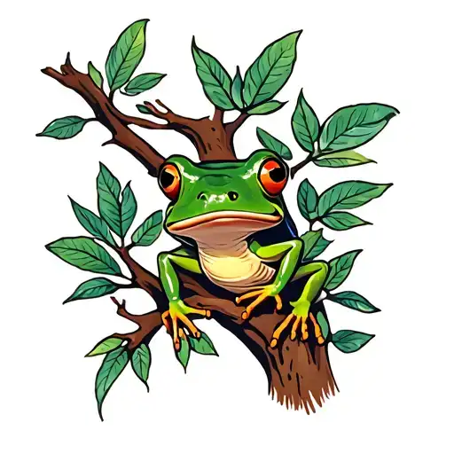 Coqui Frog On A Tree