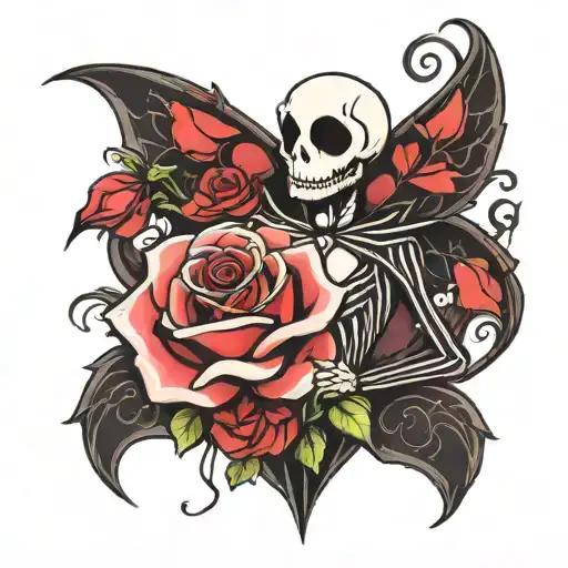 Jack Skellington With A Rose
